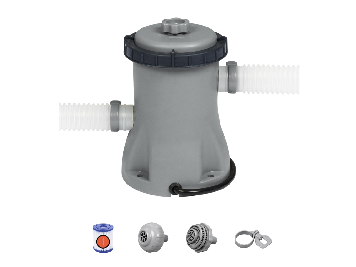 Sistema De Filtragem Com Cartucho Para Piscinas Desmontáveis Bestway, Com Capacidade De 1.249 Litros/hora, Ligação De 32 Mm E Cartucho Tipo I
