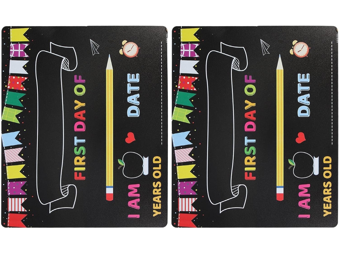 Conjunto De 2 Quadros Negros Reutilizáveis Para A Volta Às Aulas, Tamanho Compacto, Superfície Lisa