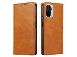 Capa Para Xiaomi Redmi Note 12 4g Bezerro Textura Magnética Caixa De Couro Flip Horizontal Com Titular E Cartão Slots Carteira Cáqui