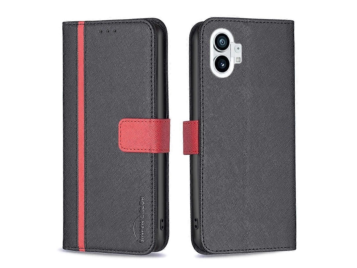 Capa De Celular For Nothing Phone 1 Bf13 Em Couro Com Textura Cruzada E Cores Combinando