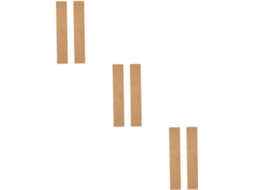Conjunto de 6 tiras de papel de parede natural para quadro de avisos, sem moldura, ideal para anúncios em paredes.
