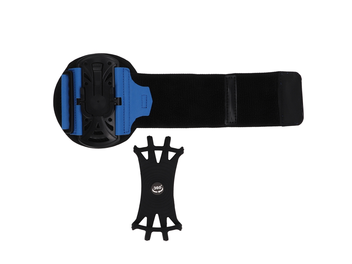 Bracelete Para Telefone Com Suporte Rotativo 180° Para Celulares Até 6.6 Polegadas Azul