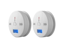 2 Unidades Detector Co Fumaça Visor Lcd