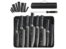 Jogo De Facas De Cozinha Com Tampa De Faca Ohpa Rb4cr Preto8 Peças Aço Inoxidável
