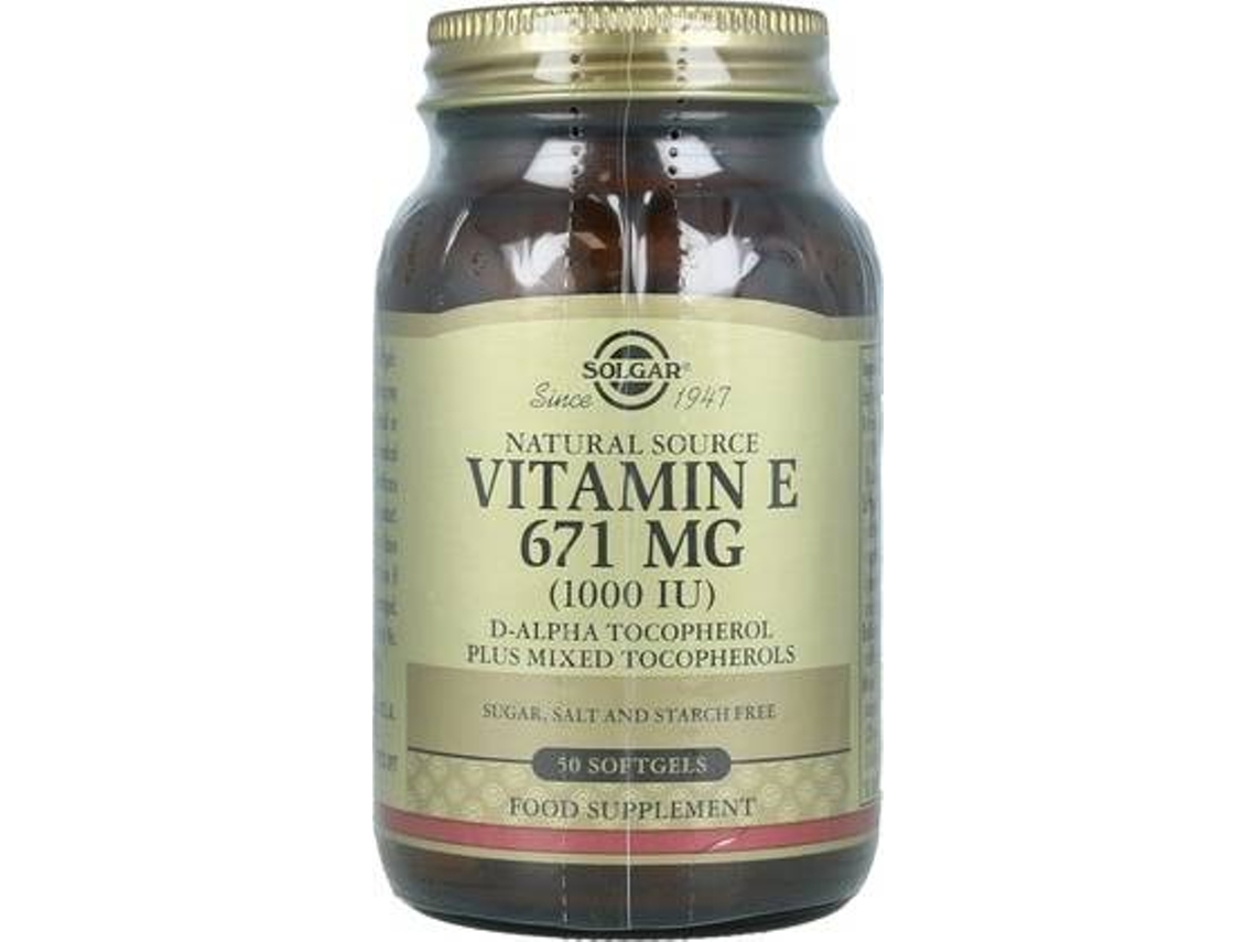 Chá SOLGAR Vitamina E De Fonte Natural (50 pérolas)