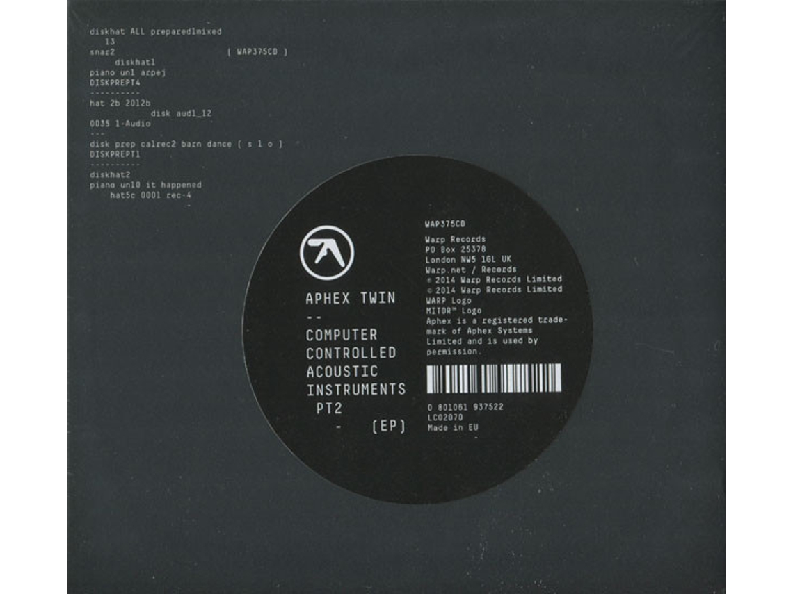 CD Aphex Twin - Computer Controlled Acoustic Instruments Pt2 (EP)
