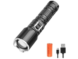 Lanterna Led De Alta Potência Super Brilhante 100000 Lúmens Lanterna Tática Profissional 5 Modos Xhp70 Lanterna À Prova D'água De Fogo Ajust