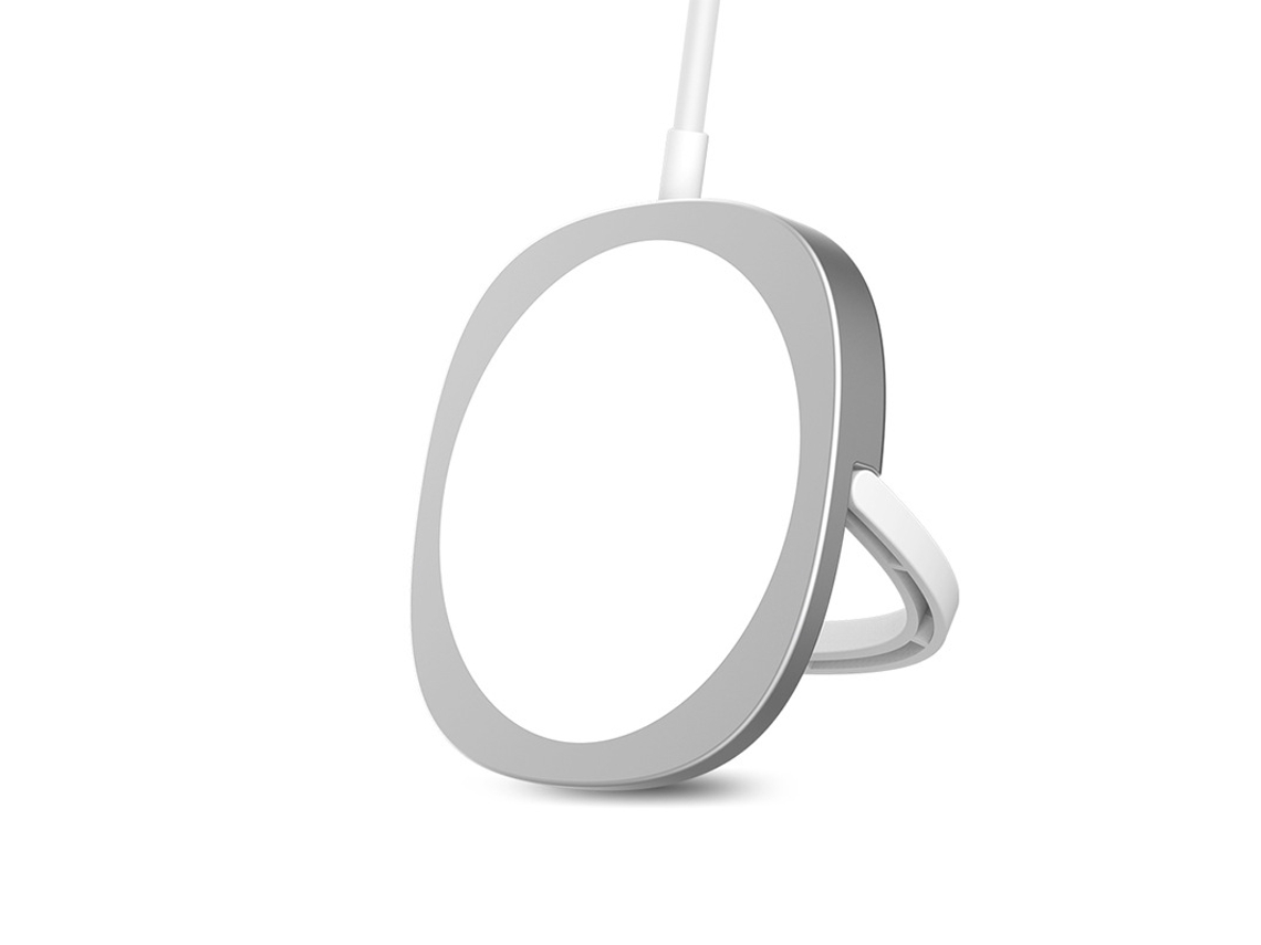 Suporte De Anel Para Celular De 15 W Com Carregamento Sem Fio Magesafe, Carregador Magnético Sem Fio Para Iphone 12, Série Y3, Prata SUNNY SPACES