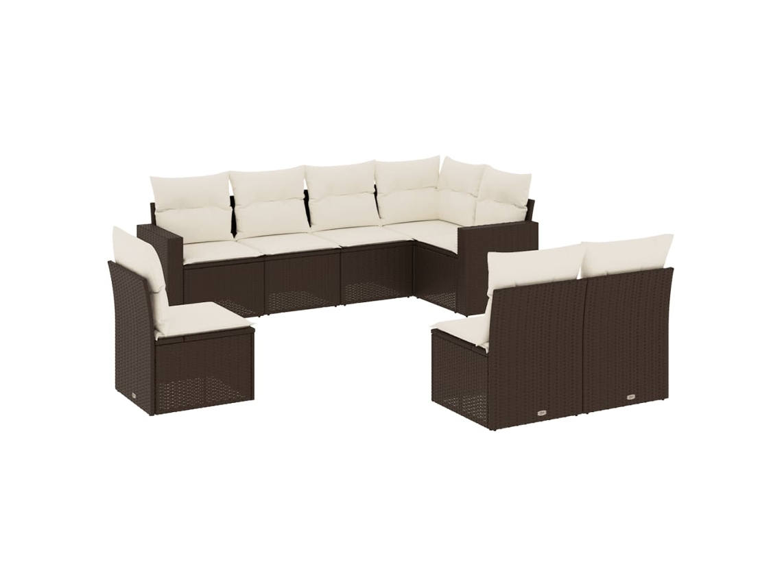 Garden Sofa Set, Garden Sofa Sets Vidaxl Marrom Rattan / Vime (n/a)