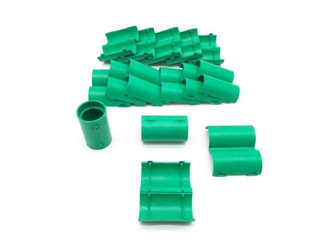 Conjunto de 15 Mangas de Ligação para Eletroduto e Tubo D. 25 Mm X L. 50 Mm Verde 100% Francês  D-WORK