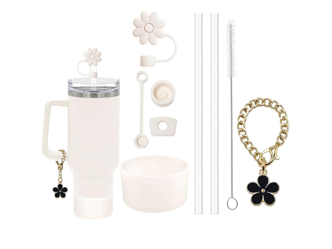 Conjunto De 9 Peças De Acessórios Para Caneca (cor Creme)