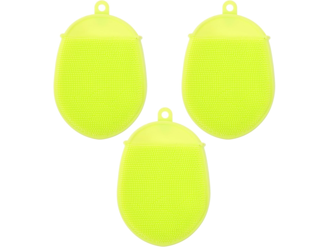 Lurelia Kit De 3 Escovas De Silicone Para Banho De Cuidado Corporal, Com Argola, Massagem Suave E Portátil
