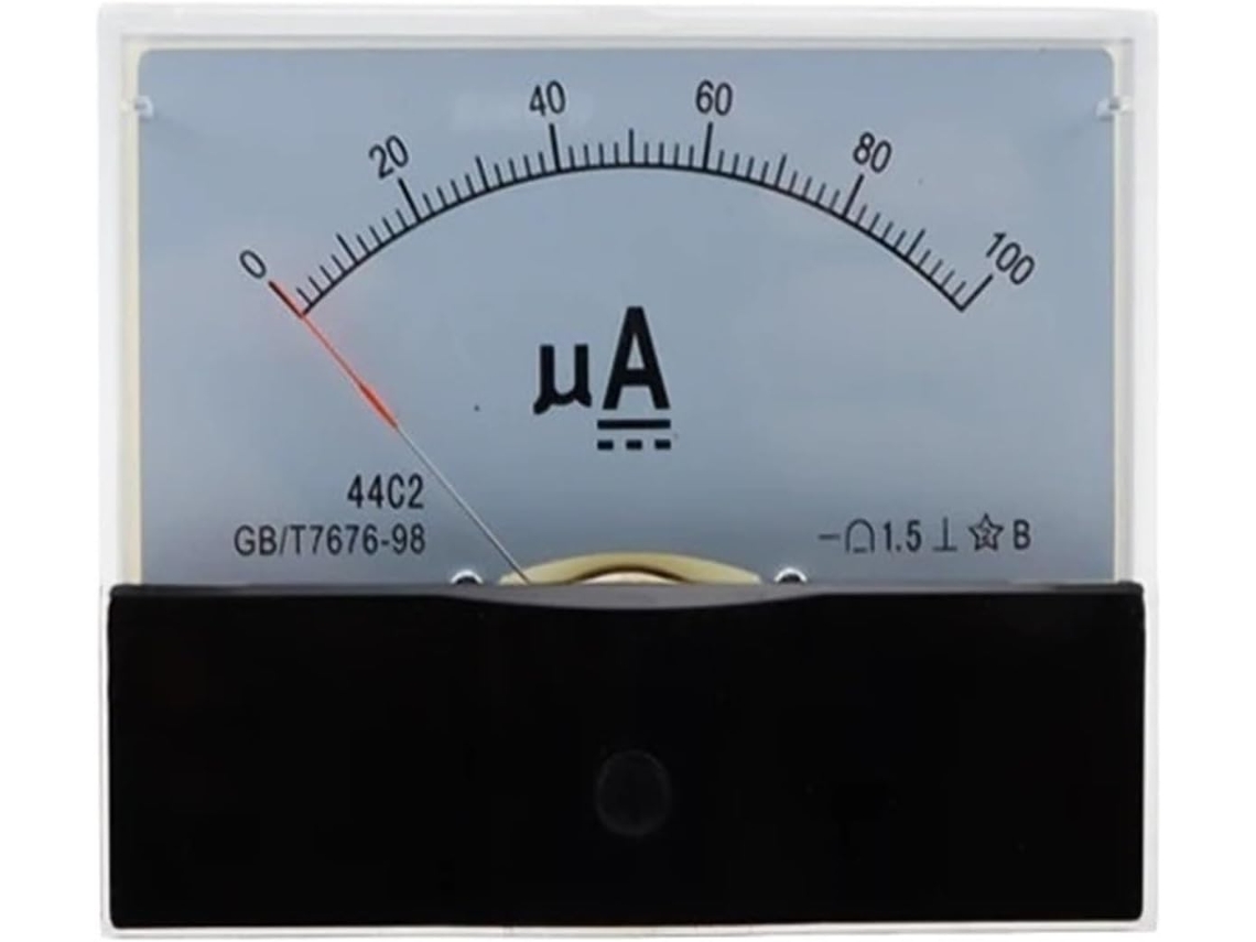 Amperímetro Analógico Dc 44c2 Μa 50ua 100ua 200ua 300ua 500ua De