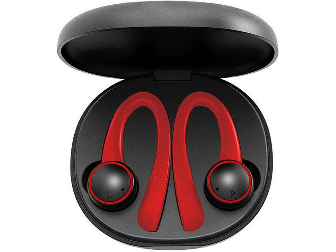 Auriculares Bluetooth True Wireless Bestvite (in Ear - Microfone - Noise Cancelling - Vermelho)