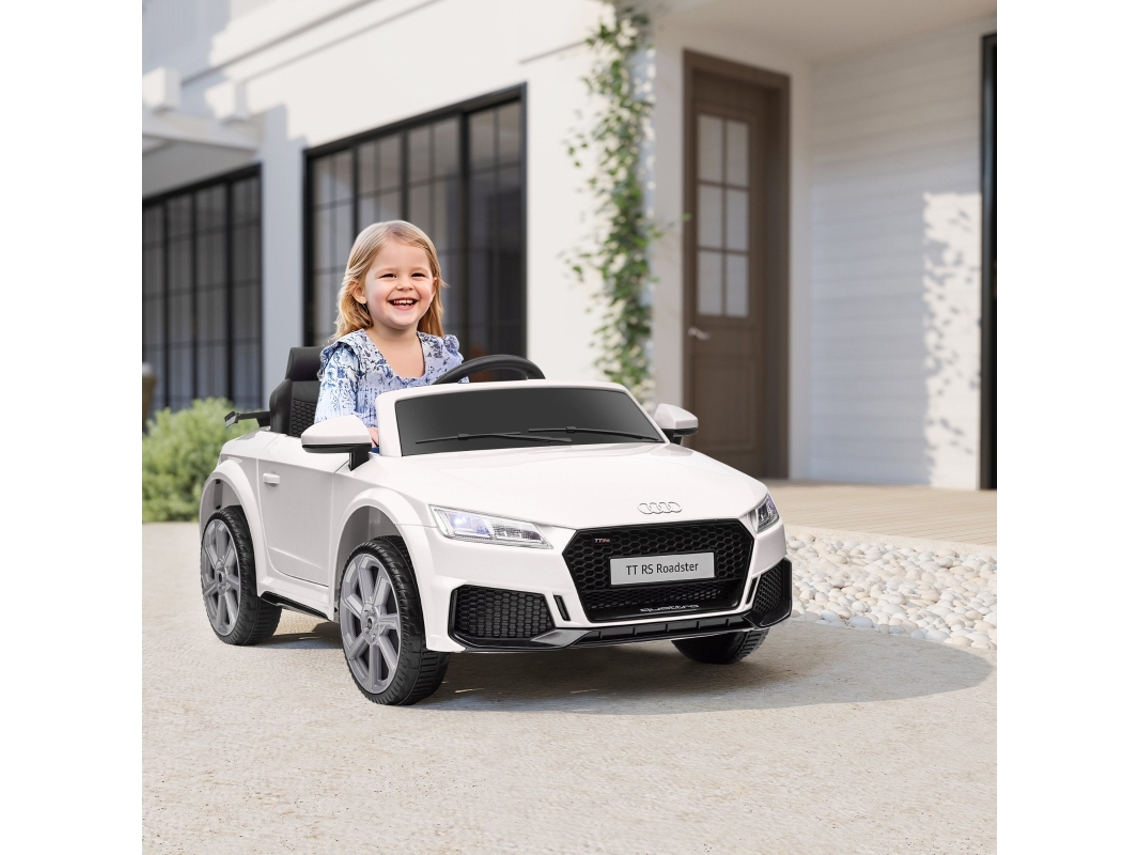Carro Elétrico Audi Tt Rs Roadster 3 Km/h, Comando À Distância, Led, Usb, Branco