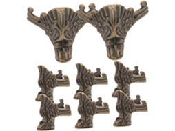 Nuobesty 8 Peças Cantoneiras Decorativas Para Móveis, Pés De Móveis, Protetores De Canto Antigos Para Móveis