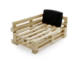 Almofada Amovível De Canto De Palete De Poliéster Bananair 60x40 Cm Preto