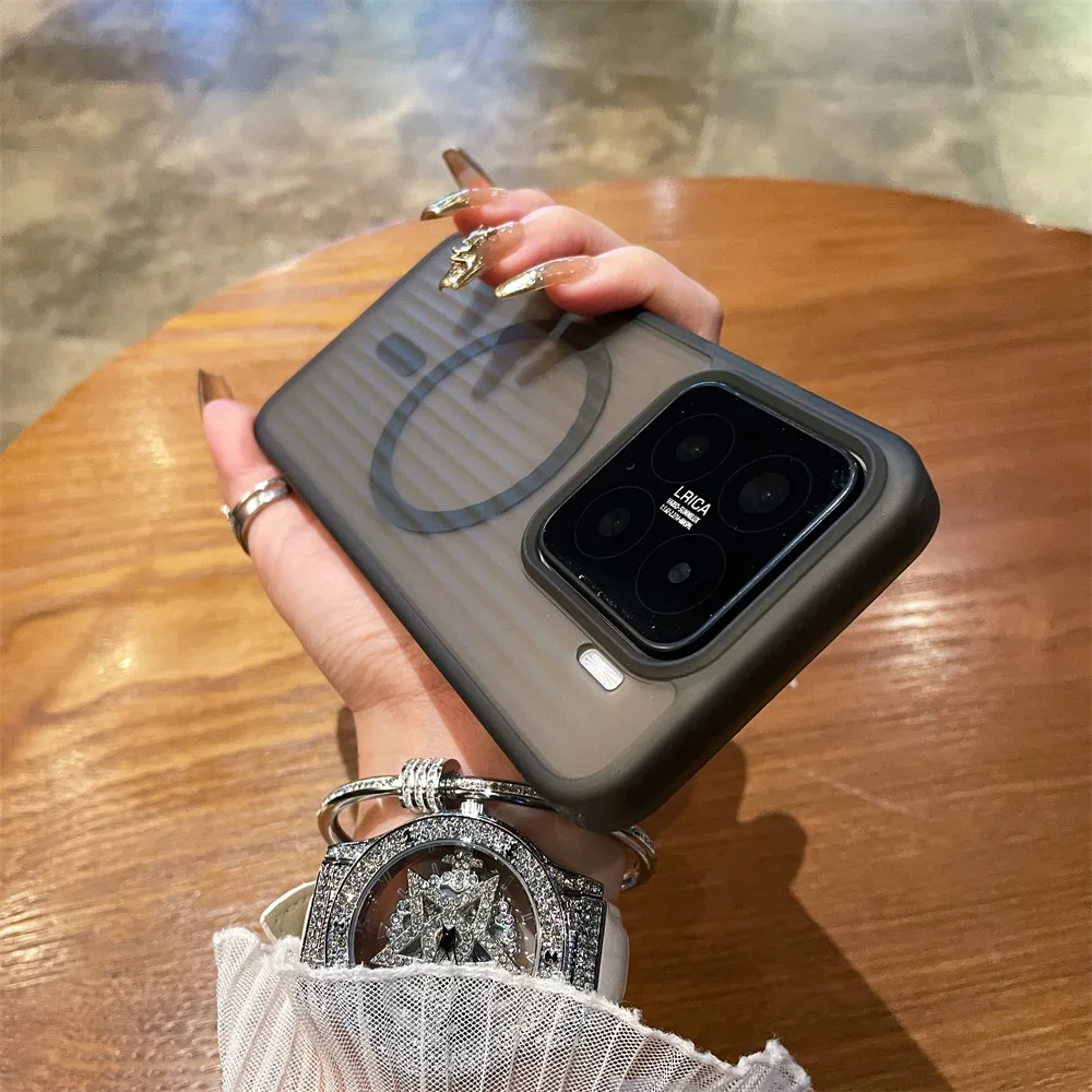 Capa Protetora Fosca Texturizada E Resistente A Impactos (cinza Xiaomi Mi 15), Em Material De Policarbonato Semitransparente.