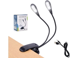 Luminária De Led Para Estante De Partituras, Usb, Alimentação Por Bateria, Clipe, Para Uso Doméstico Ou Profissional Conforme A Aplicação