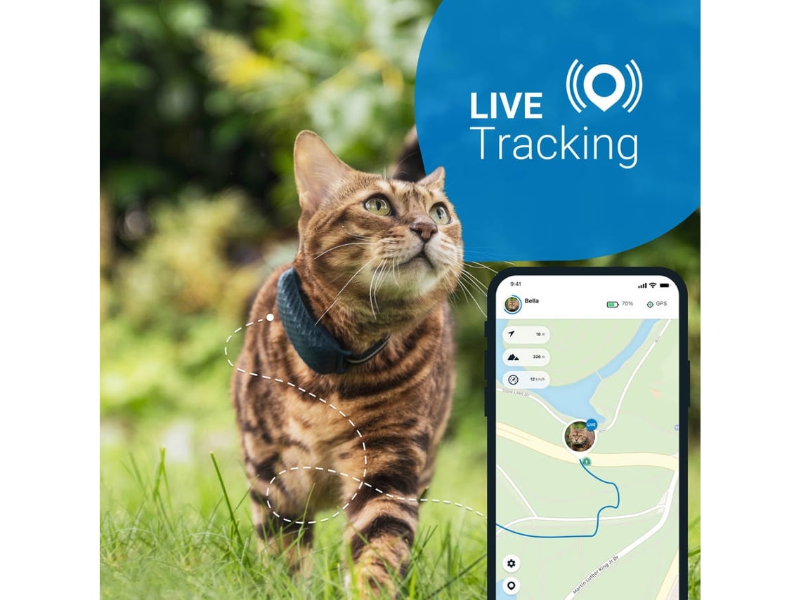 Localizador GPS para Gato TRACTIVE (Azul)