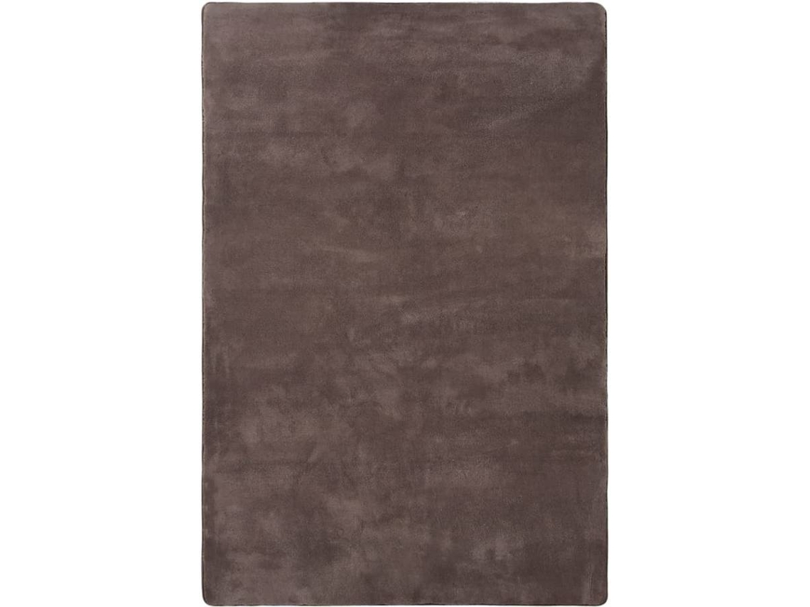 vidaXL Tapete teddy 200x140 cm cinzento-acastanhado