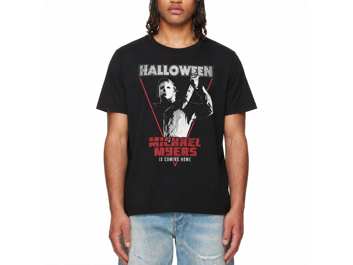 Rockinstone Halloween Michael Coming Home Black Adult T-shirt Size:xxxl