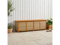Vidaxl Caixa De Armazenamento Para Jardim 185 L 200 X 50 X 56 Cm Bege