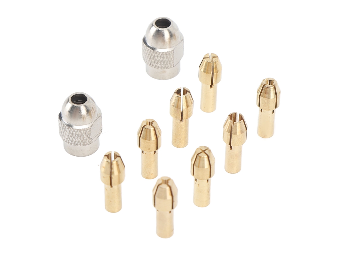 Conjunto 10 Conectores Mandril Broca Latão Sem Chave