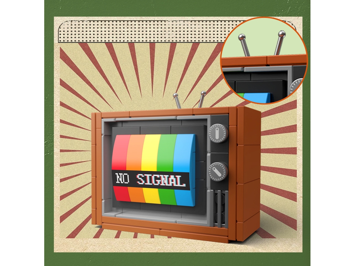 Kit de Montagem Diy Retrô com Blocos de Montar para Móveis Eletrônicos, Tv, Computador MDUG (estilo 6)