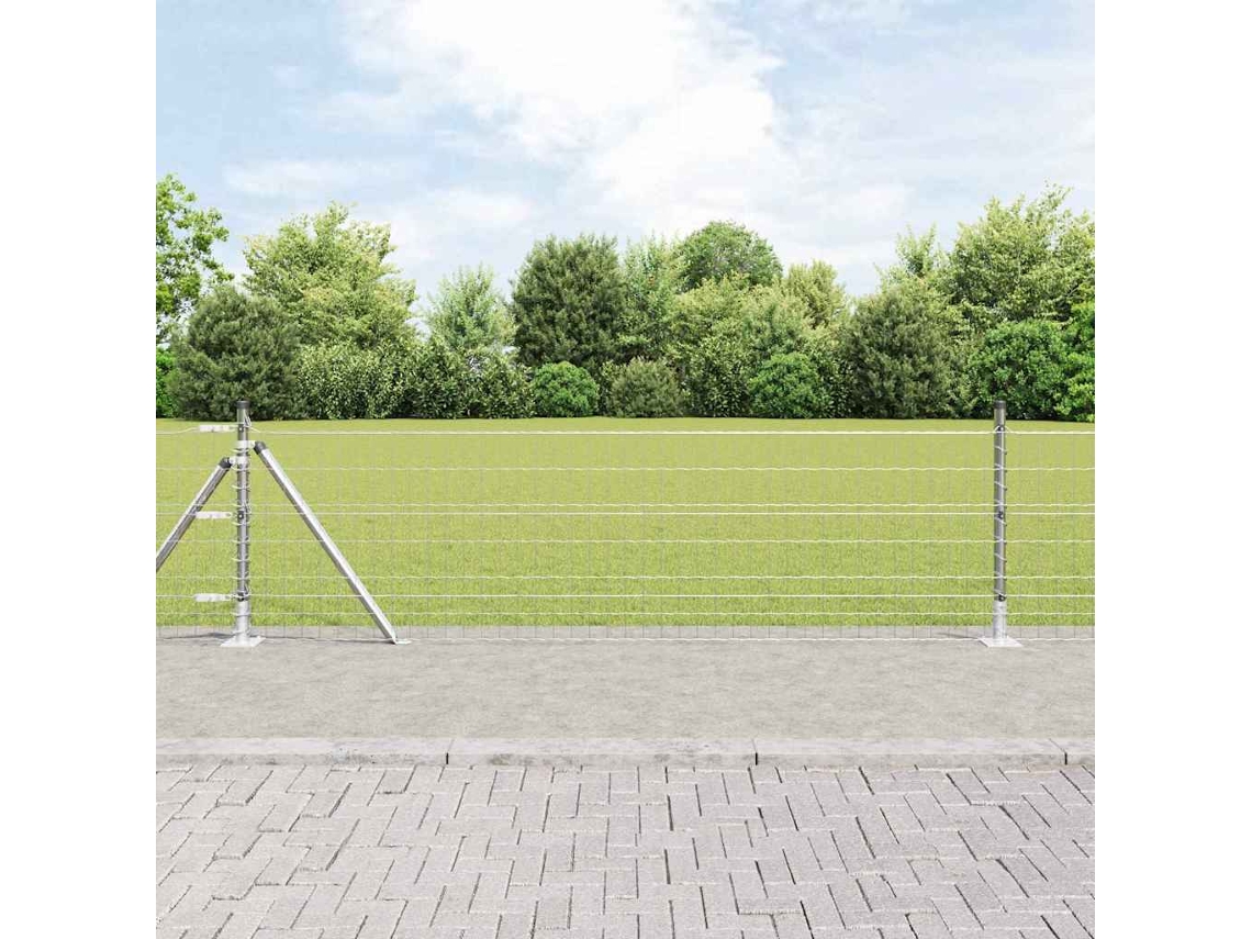 Vidaxl Cerca Euro Para Exterior Com Base De Concreto 50 X 0,4 M Malha