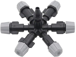 Conjunto de 5 Aspersores Irrigação para Jardim com Múltiplas Cabeças, Pulverizador Estufa, Ajustável, Rega S/MARCA