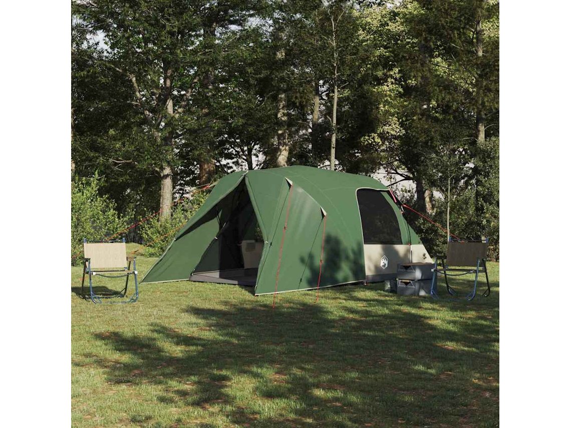 Vidaxl Barraca De Domo Para 4 Pessoas Verde 455 X 252 X 178 Cm