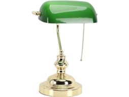 Luminária De Mesa Estilo Banqueiro Viagasafamido Em Vidro, Estilo Vintage, Com Cúpula De Vidro Soprado Verde