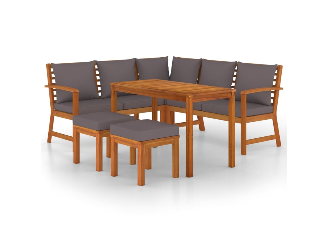 Garden Dining Set, Garden Dining Sets Vidaxl Marrom Madeira De Acácia (n/a)