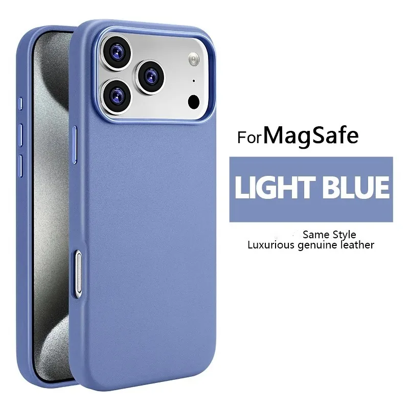 (azul, Iphone 14 Pro Max) Capa Premium Ultrafina Estilo Executivo, Compatível Com Magsafe, Resistente A Impactos