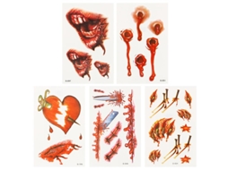 Adesivo De Cicatriz Falsa De 25 Folhas Para Decorações De Halloween Allinless