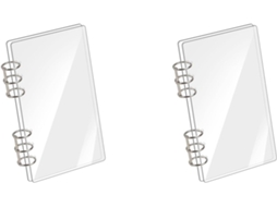 Pasta De 6 Argolas Em Acrílico Transparente Cadernos A6, Planejadores Financeiros, Pastas De Folhas Soltas E Outros