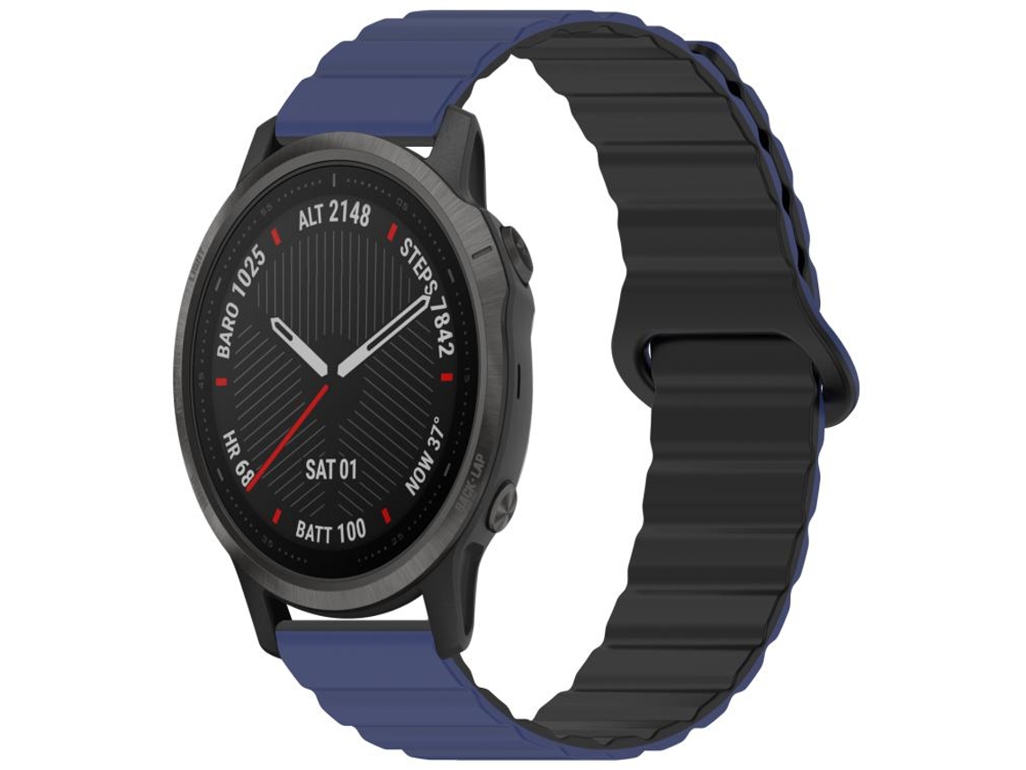 Bracelete para Garmin Vivoactive 5 / Venu / Forerunner 165 silicone esportivo com fivela dourada rosa branca XIAOMOYU (20mm)