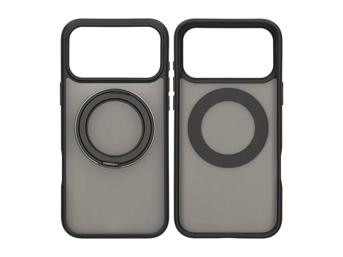 Capa Para Celular Com Suporte Magnético Giratório Para Iphone 17 Pro Max - Preta