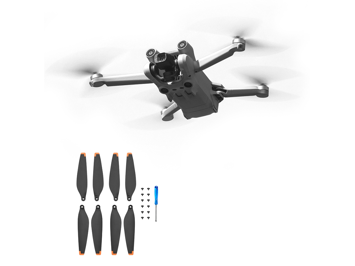 Primerox hélices Silent Flight para Mini 3 Pro com Parafusos e Destornador Kit 2 Pares