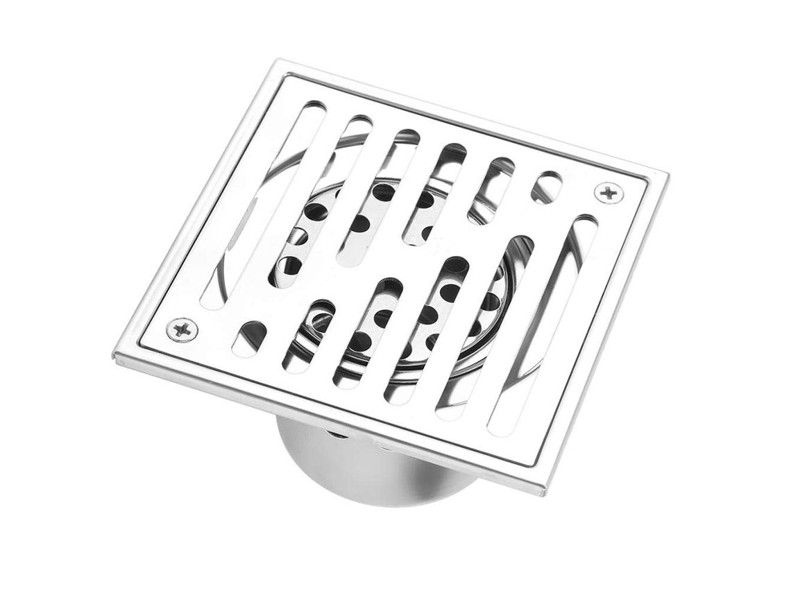 Ralo Quadrado Aço Inoxidável Anti odor, Tamanho 110110mm