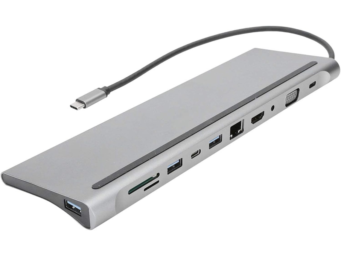 Hub Multifuncional 11 Em 1 Com Conector Tipo C Para Casa E