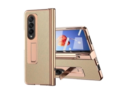 Capa De Celular Com Textura De Lichia, Articulada E Galvanizada, Com Caneta, Para Samsung Galaxy Z Fold4