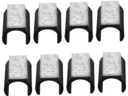 Conjunto De 8 Protetores Pés Cadeira Em Formato U Com Almofadas Feltro, Em Plástico, Para Móveis, Com Design