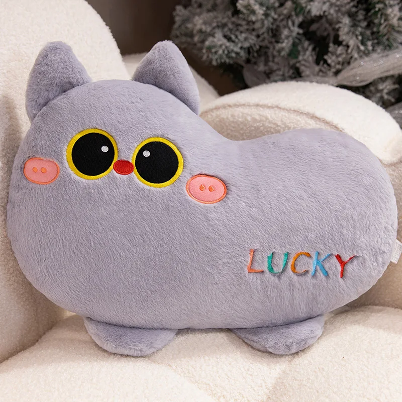 Almofada/travesseiro/acolchoado para Sofá Gato da Sorte Adulto MDUG (cinza, 55cm)
