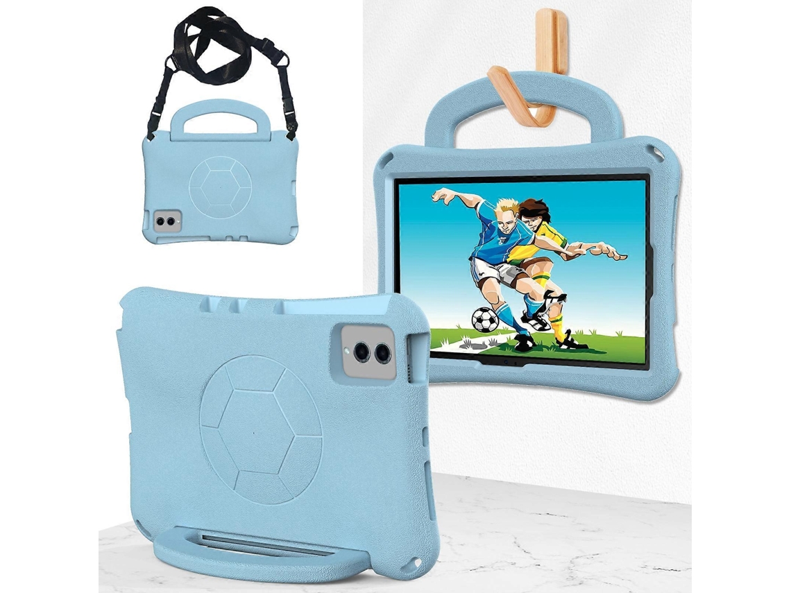 Capa Para Tablet Lenovo Tab M11 / Xiaoxin Pad 11 2024 Com Alça Em Formato De Bola De Futebol, Feita De Eva Resistente A Impactos.