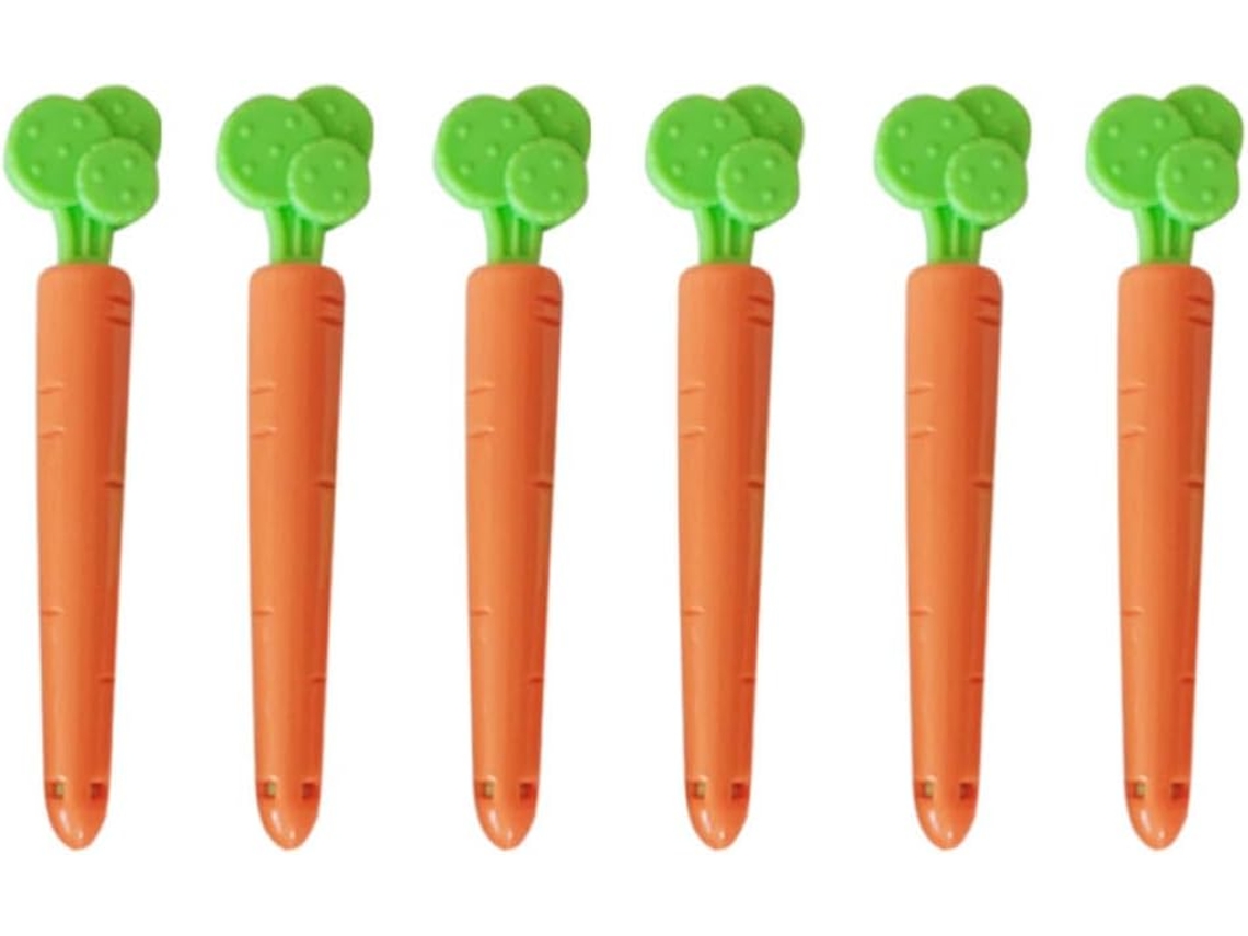 Clipe Magnético Para Fechar Sacos De Plástico Alimentos Kallory Com Design Criativo Cenoura, Portátil E Prático Para Uso