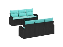 Maison Exclusive - Conjunto De Sofá De Jardim 7 Unid. 6-número De Lugares