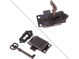 S/MARCA cerradura Antigua para Muebles, con llave, decorativa, de Liga de Zinc, para armários, gavetas y cajas