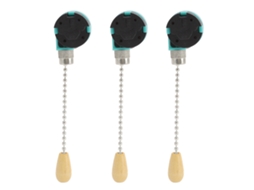 Rebe-3 Piezas Interruptor De Cadena De Techo 3 Velocidades 4 Hilos Para Lámpara De Techo Ventilador Pared Cromado